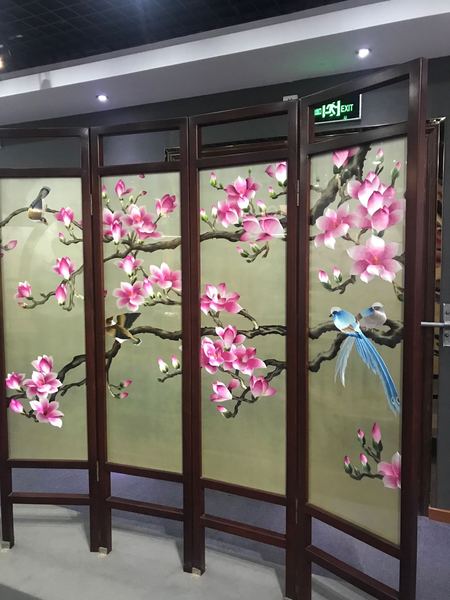 双面刺绣中国风屏风隔断